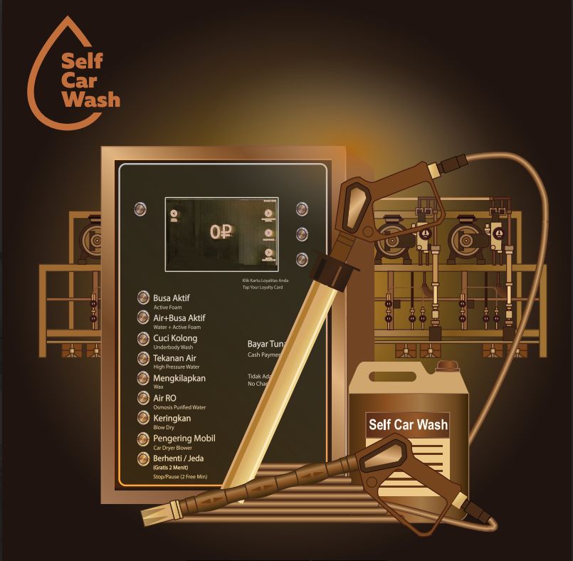 Sistem pompa air tekanan tinggi industrial yang kuat dan awet untuk operasional bisnis franchise self car wash 24 jam