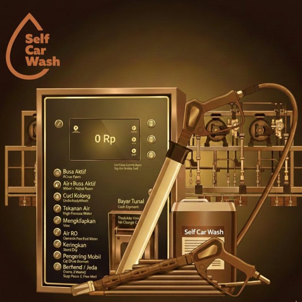 jual panel kontrol otomatis mesin cuci mobil mandiri standar Eropa yang awet untuk investasi franchise self car wash aman 24 jam